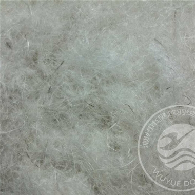 Water-washed flying silk of Wuxiang white duck with low velvet